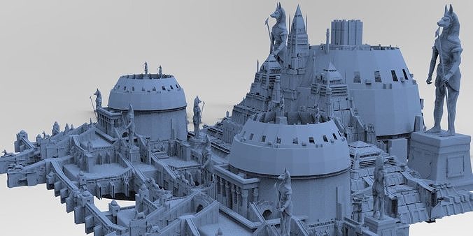 Ancient Egyptian Arena City 2 versions 2 3D model