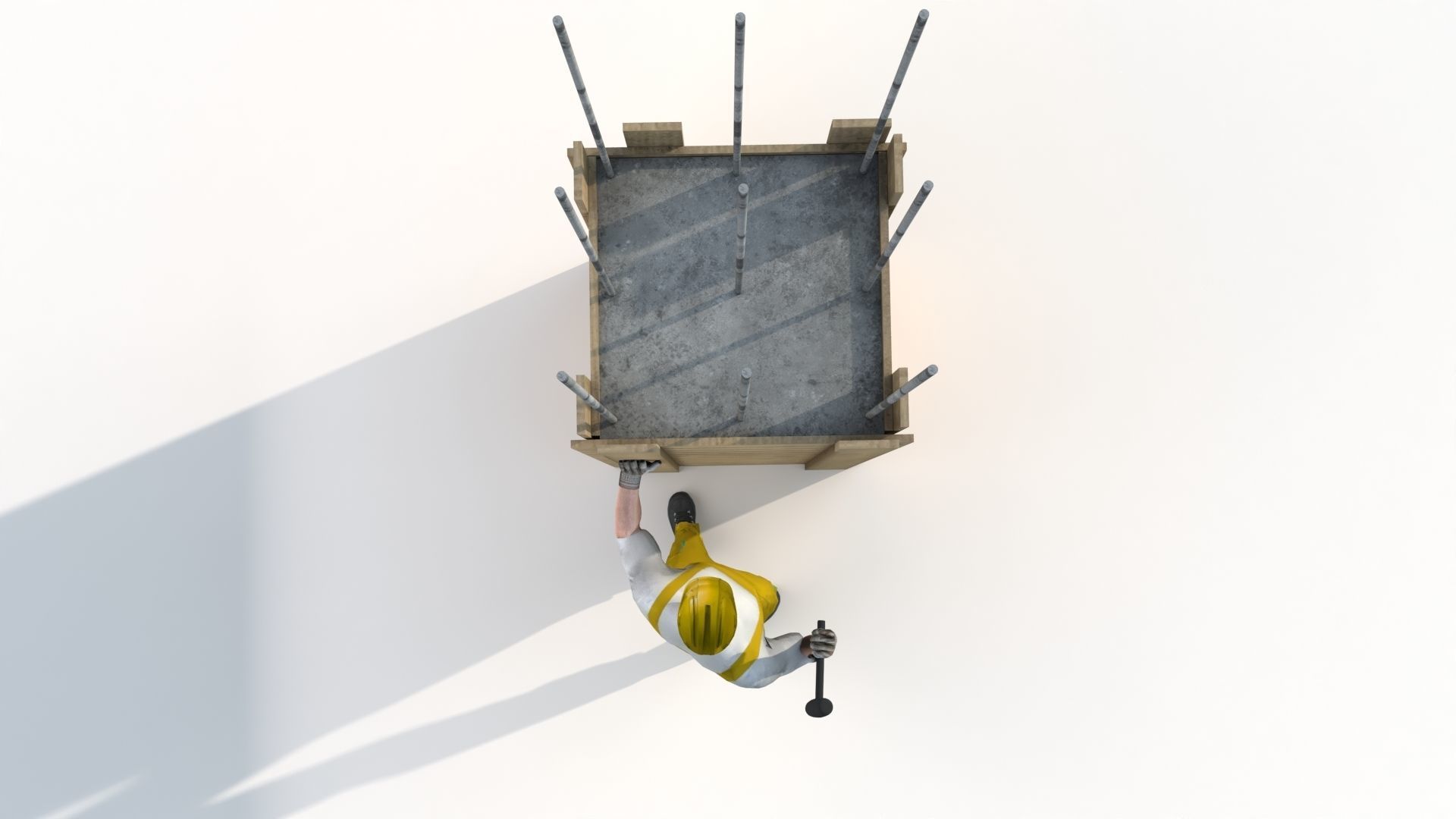 Workman Idle Animation 05 Low-poly 3D model_12