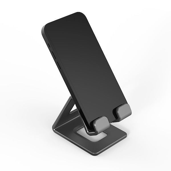 Cell phone holder stand Elegant 3D printable 3D print model 3D print model_3
