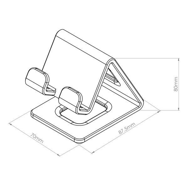 Cell phone holder stand Elegant 3D printable 3D print model 3D print model_5
