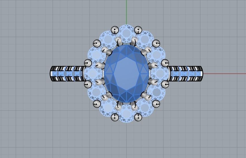 a ring with a diamond 3D print model_6