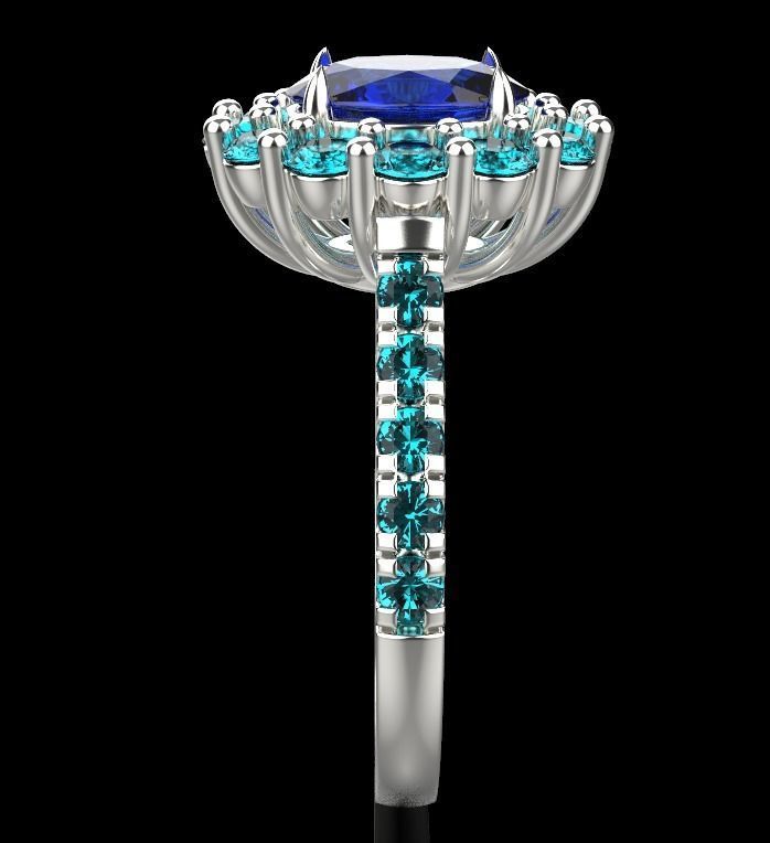 a ring with a diamond 3D print model_2