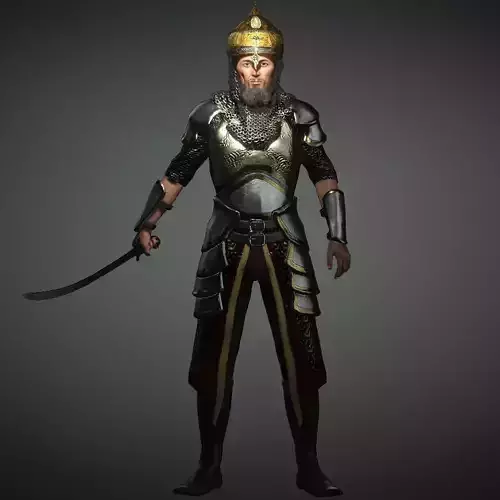 Salahuddin High quality character full Rigged and Animated  3D model