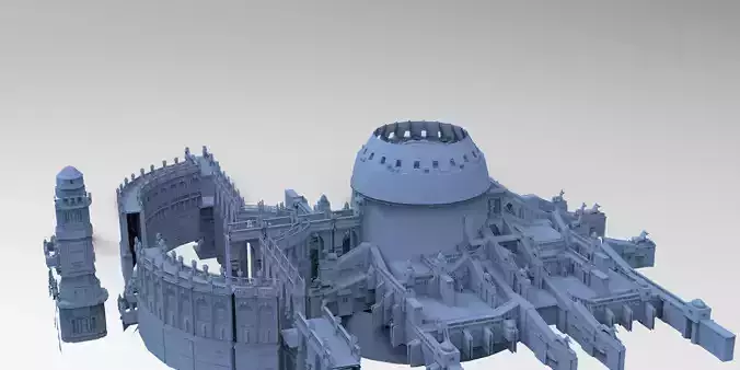 Ancient Egyptian Gods Halls Arena City 2  3D model