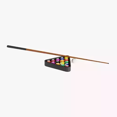 Billiard Triangle With Sticks Low-poly 3D model