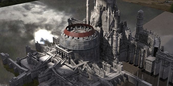 Ancient Egyptian Gods Halls Arena City 6  3D model