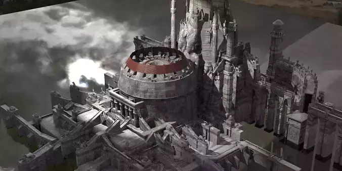 Ancient Egyptian Gods Halls Arena City 6  3D model