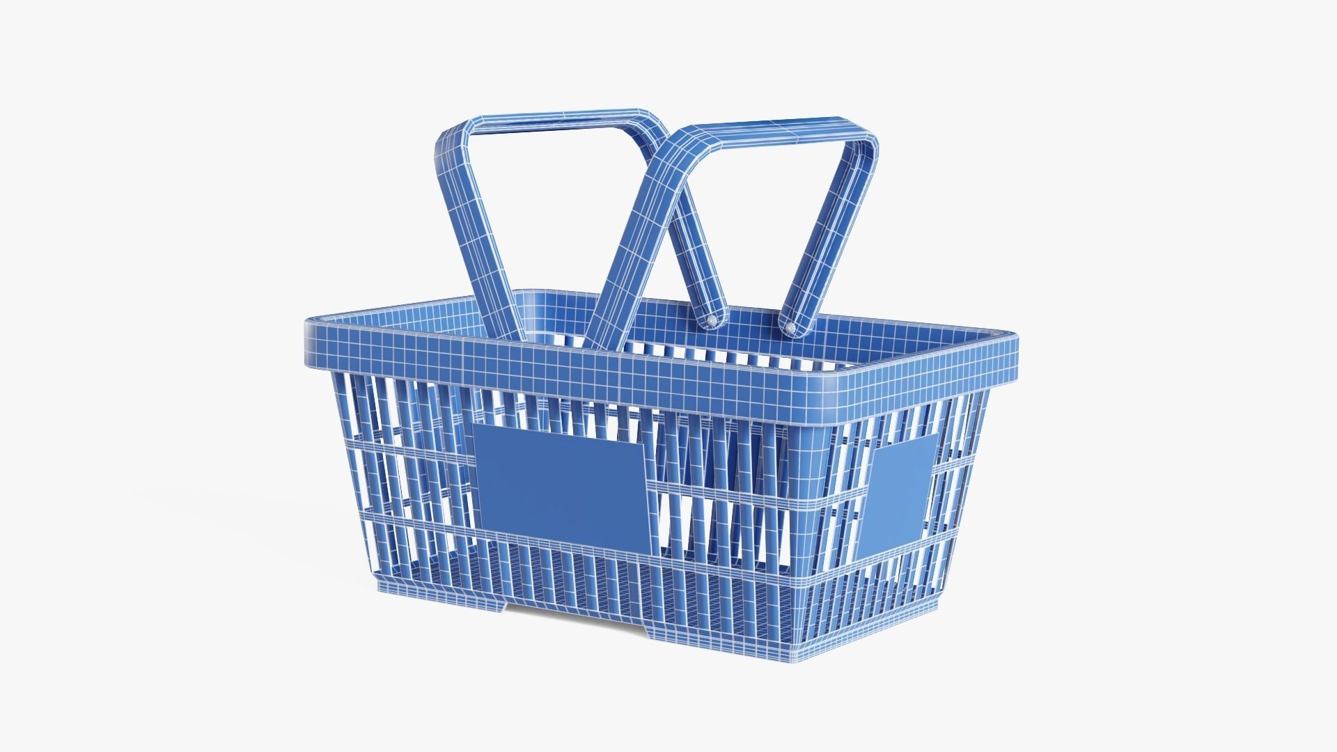 Shopping Basket Low-poly 3D model_17