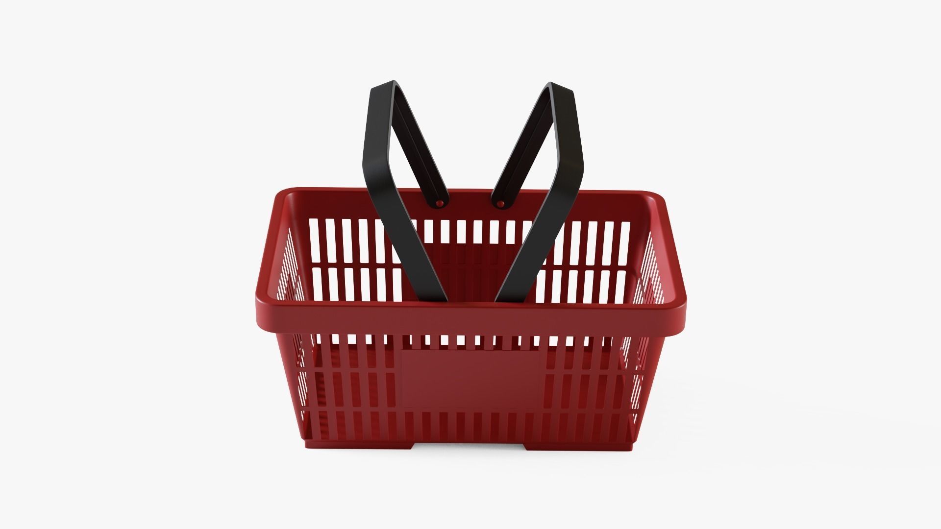 Shopping Basket Low-poly 3D model_6
