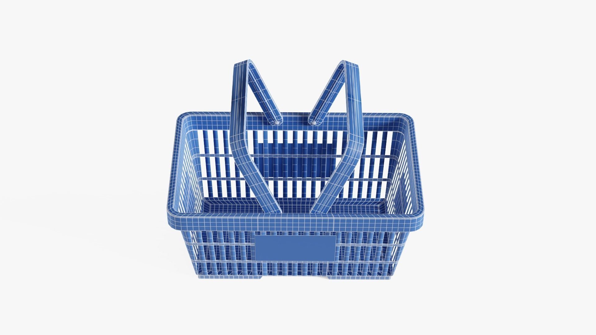 Shopping Basket Low-poly 3D model_21
