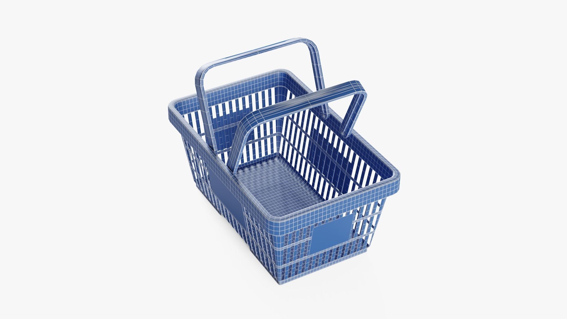 Shopping Basket Low-poly 3D model_18
