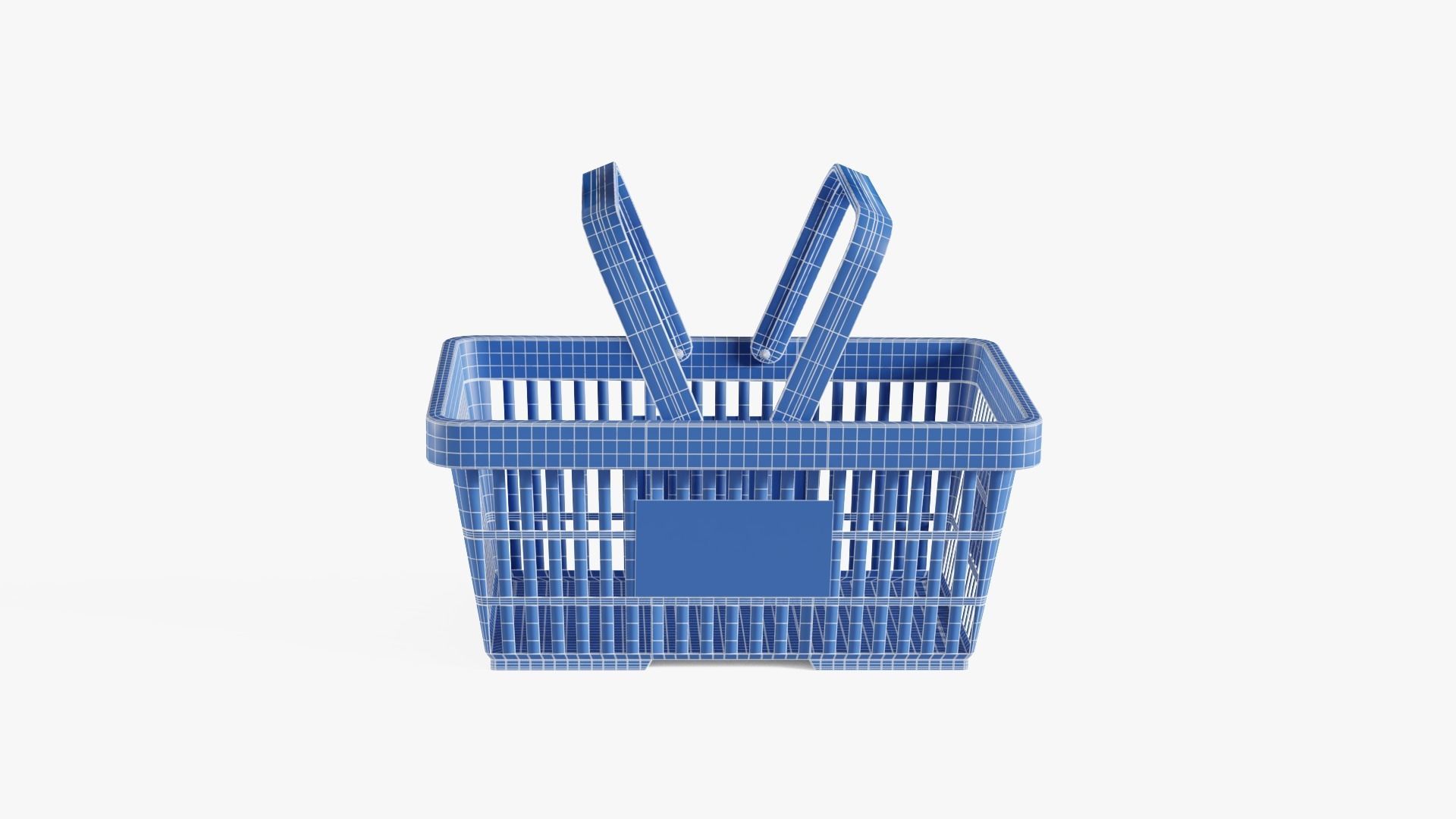 Shopping Basket Low-poly 3D model_15