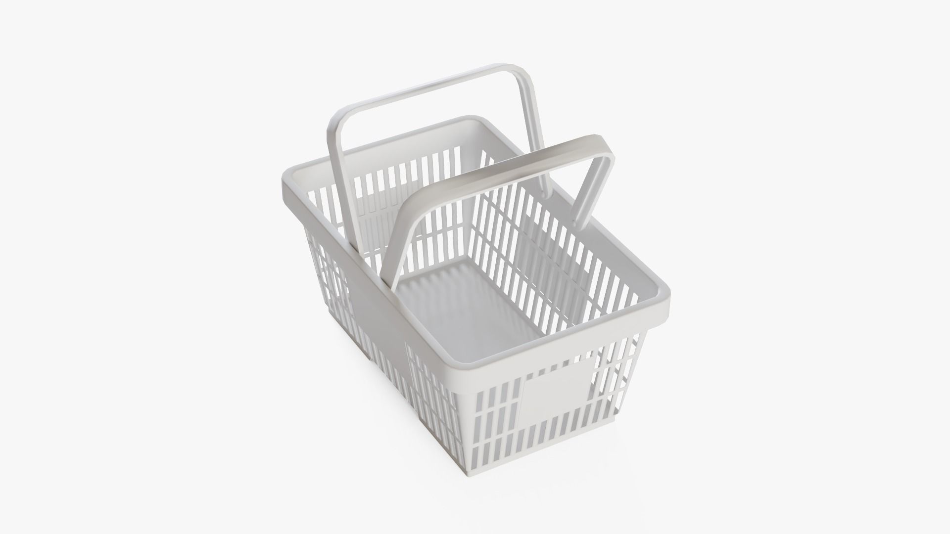 Shopping Basket Low-poly 3D model_8