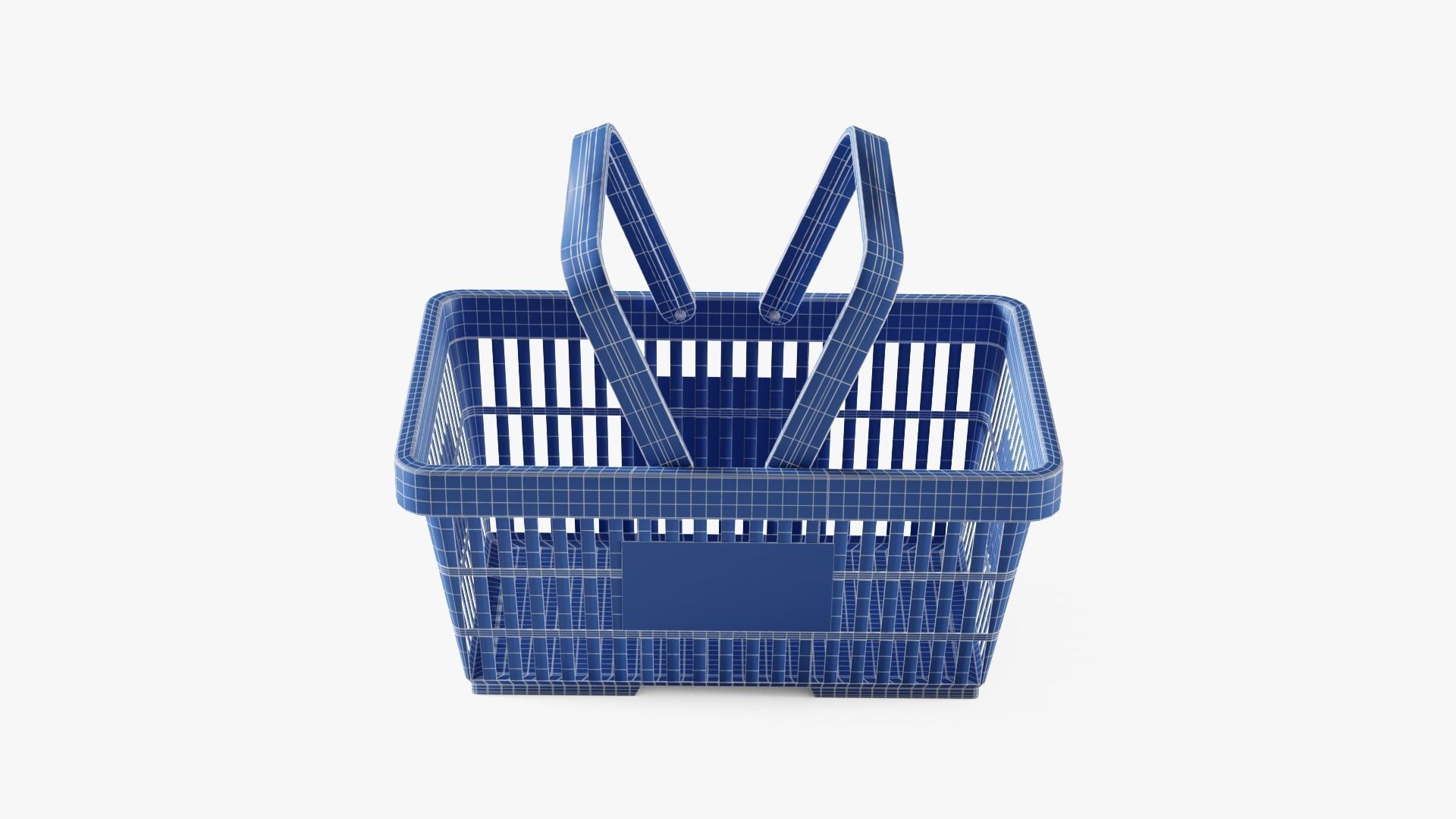 Shopping Basket Low-poly 3D model_20