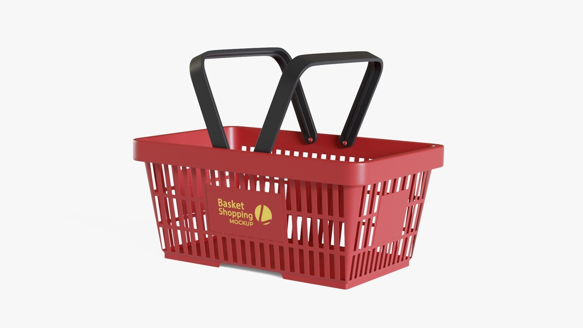 Shopping Basket Low-poly 3D model_5