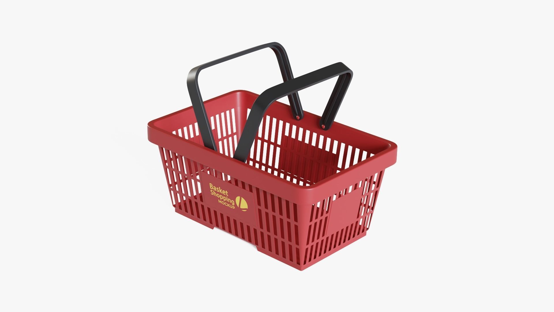 Shopping Basket Low-poly 3D model_1