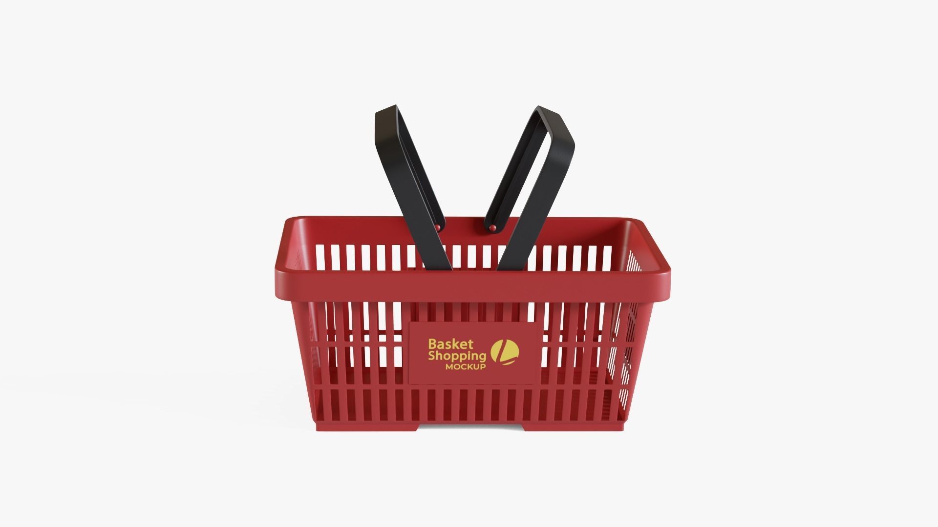 Shopping Basket Low-poly 3D model_2