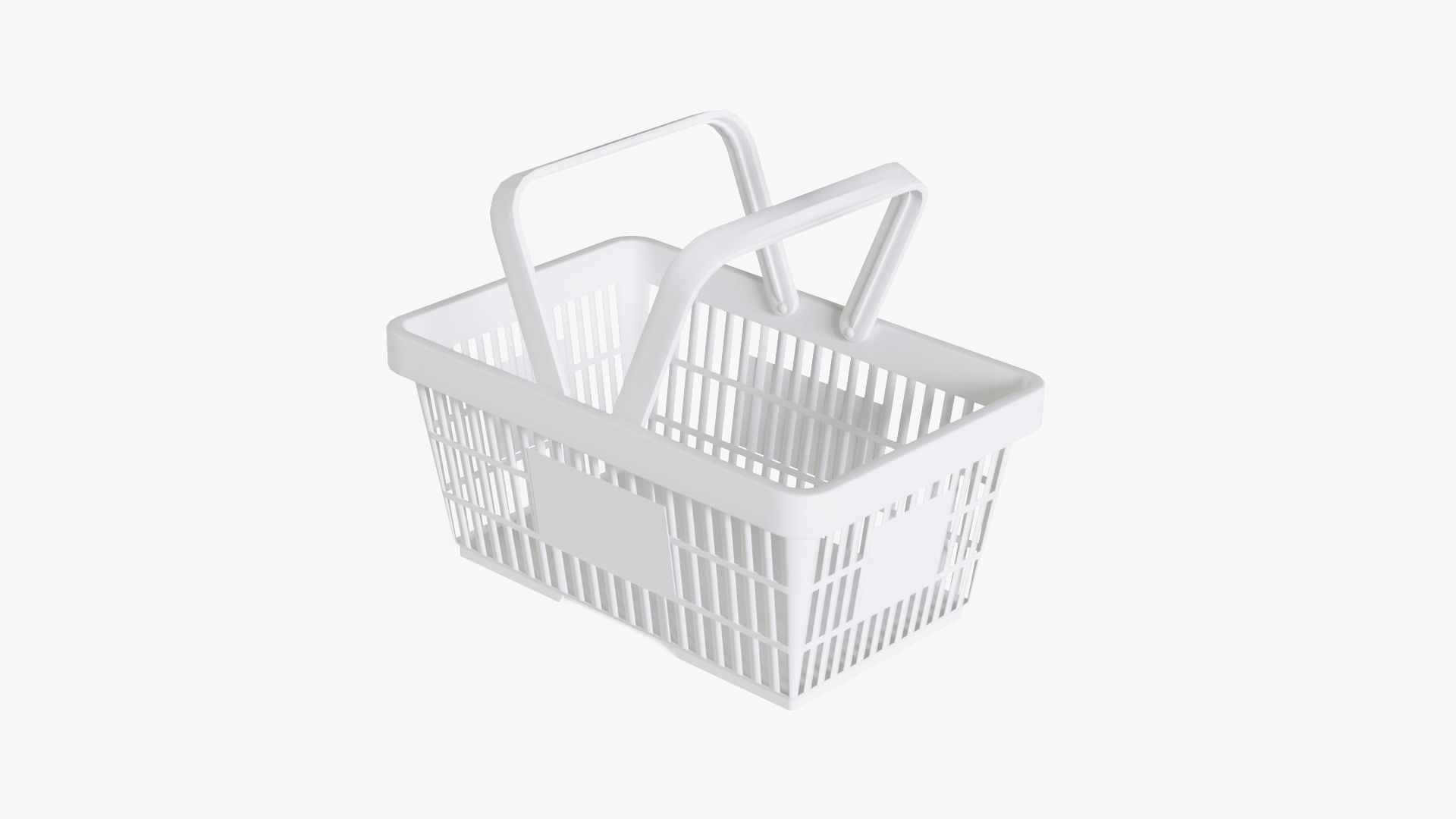 Shopping Basket Low-poly 3D model_9