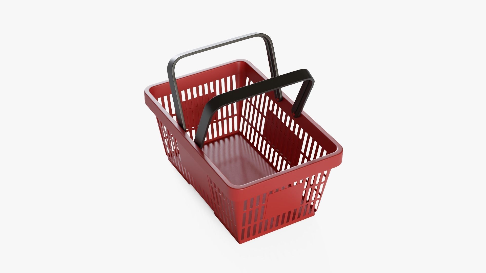 Shopping Basket Low-poly 3D model_3