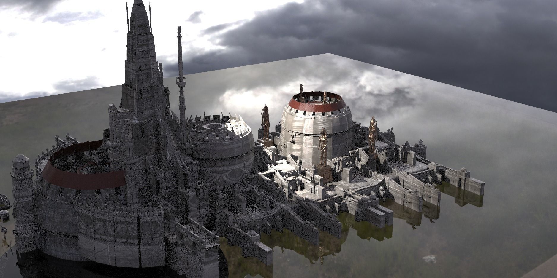 Horus Grand Arena City Kit bash 3D model_1