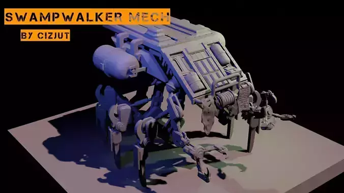 Swampwalker Mech 3D print model