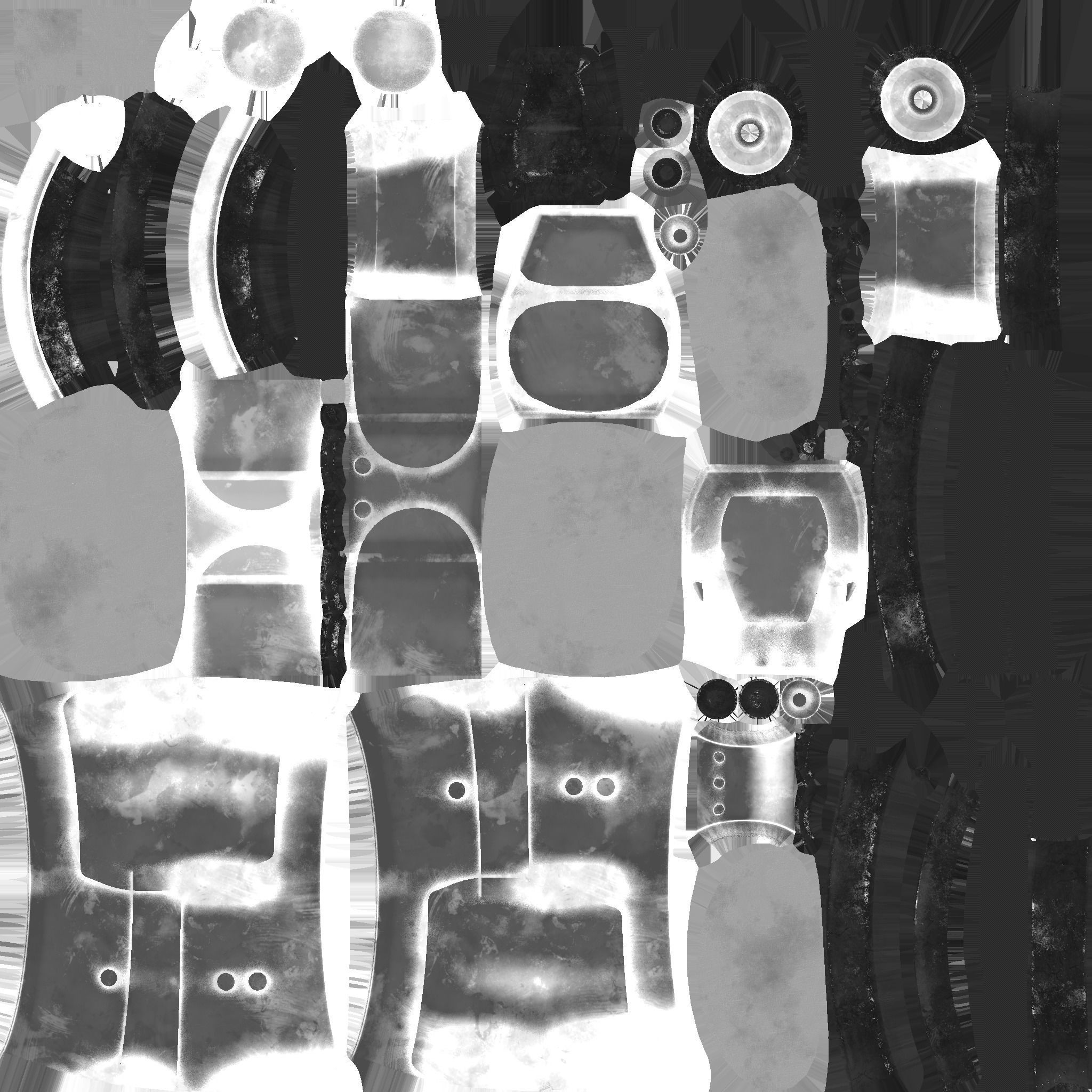 Jetpack A01 White Copper - SciFi Character Design Low-poly 3D model_23