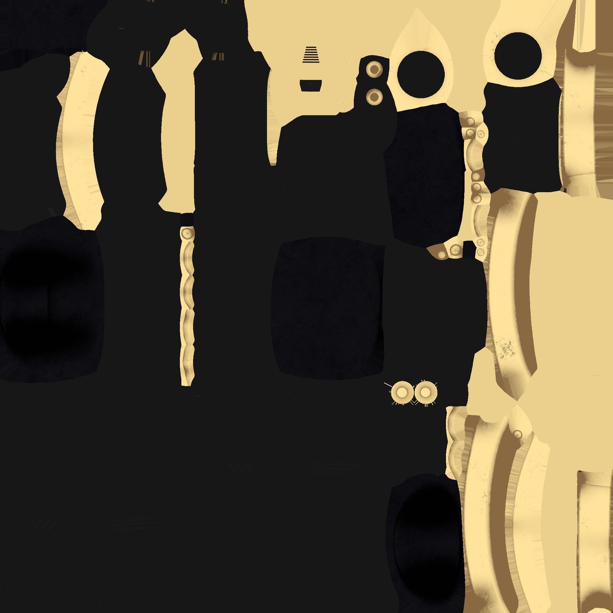 Jetpack A02 Golden Black - SciFi Character Design Low-poly 3D model_19