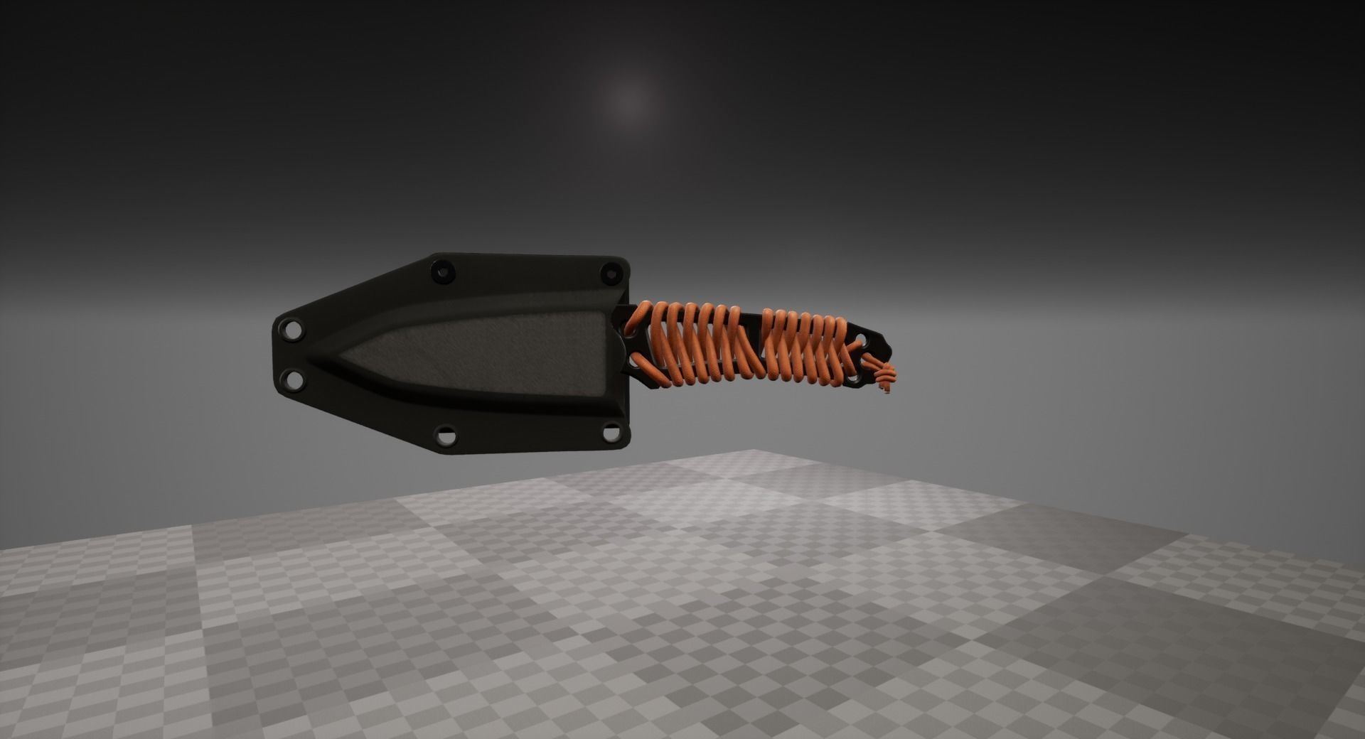 Paracord knife Low-poly 3D model_17