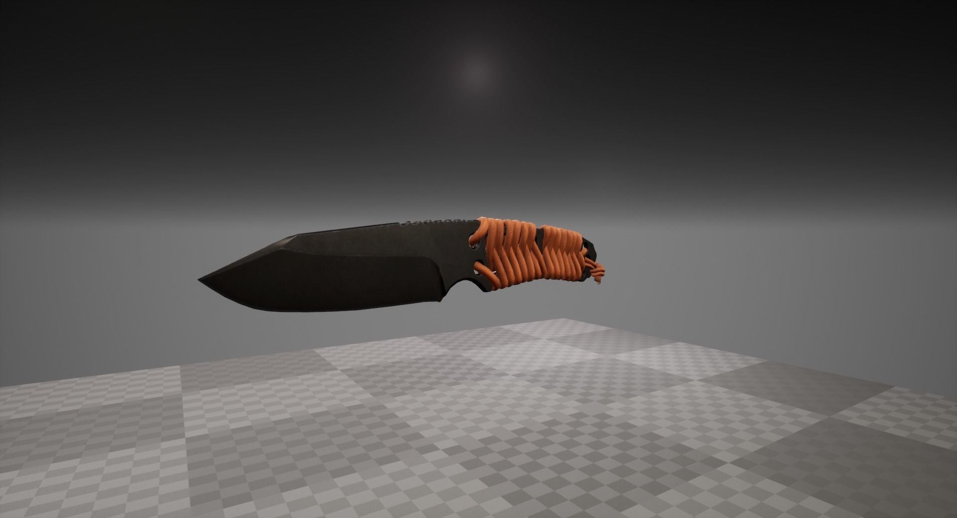 Paracord knife Low-poly 3D model_21