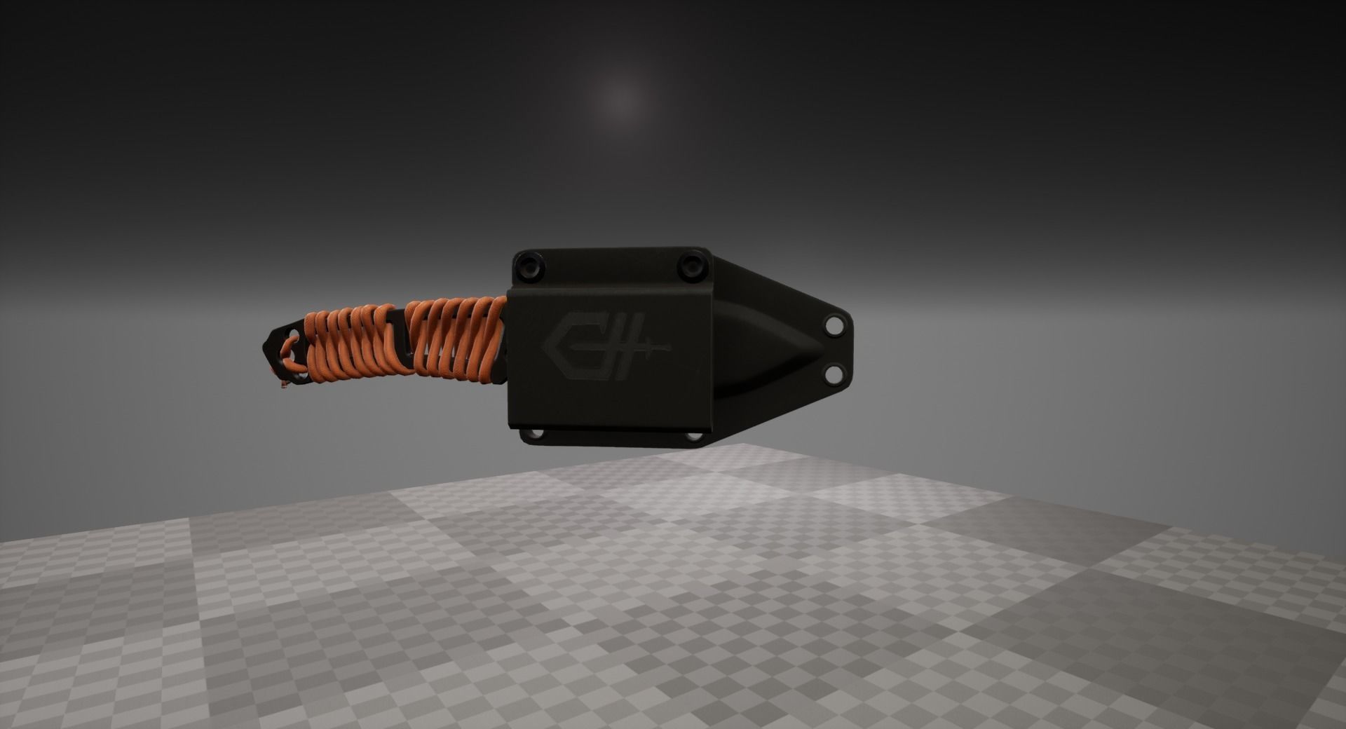 Paracord knife Low-poly 3D model_18