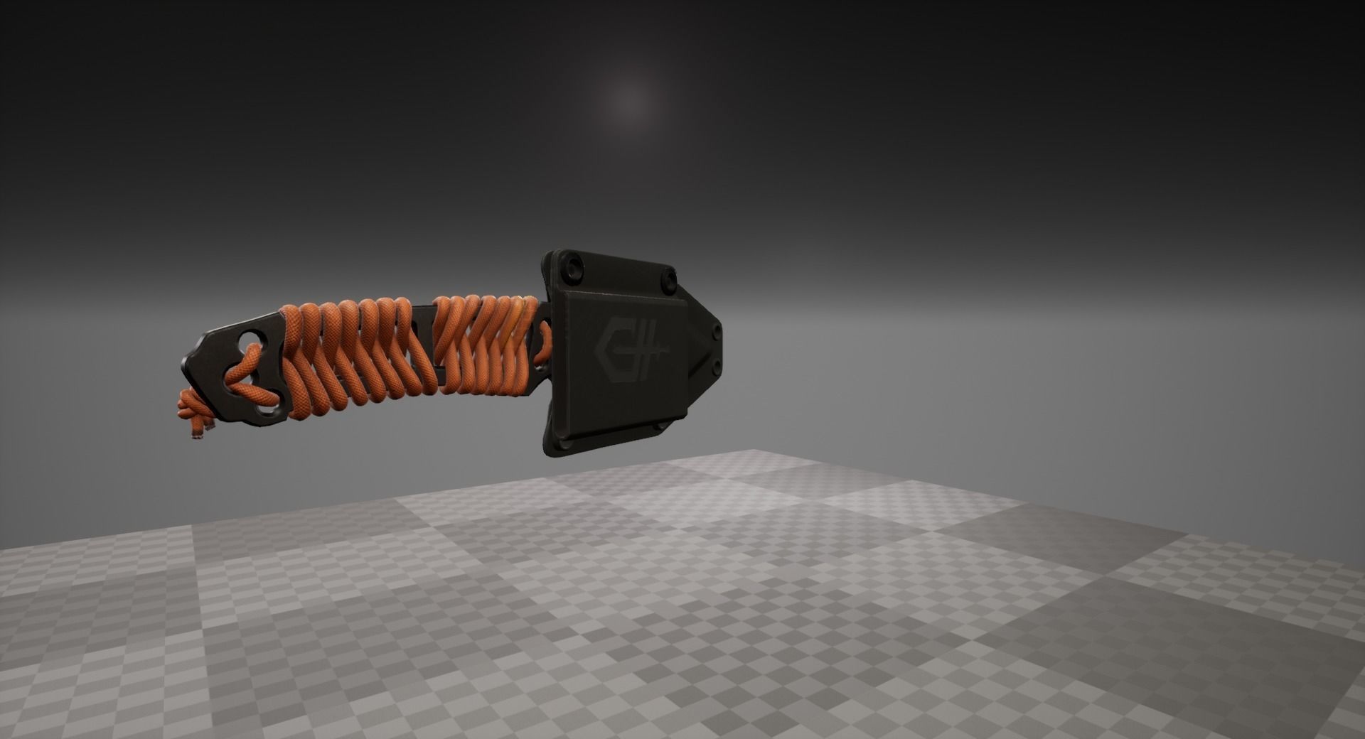 Paracord knife Low-poly 3D model_19