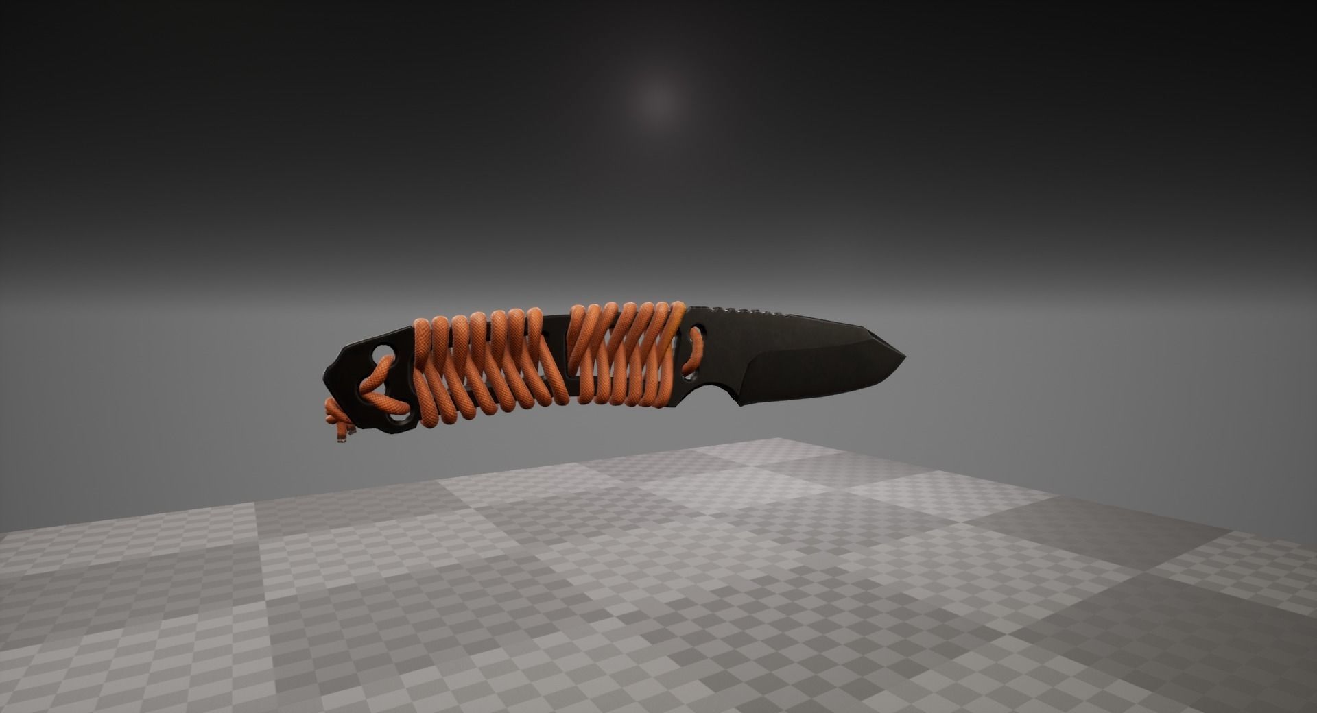 Paracord knife Low-poly 3D model_20