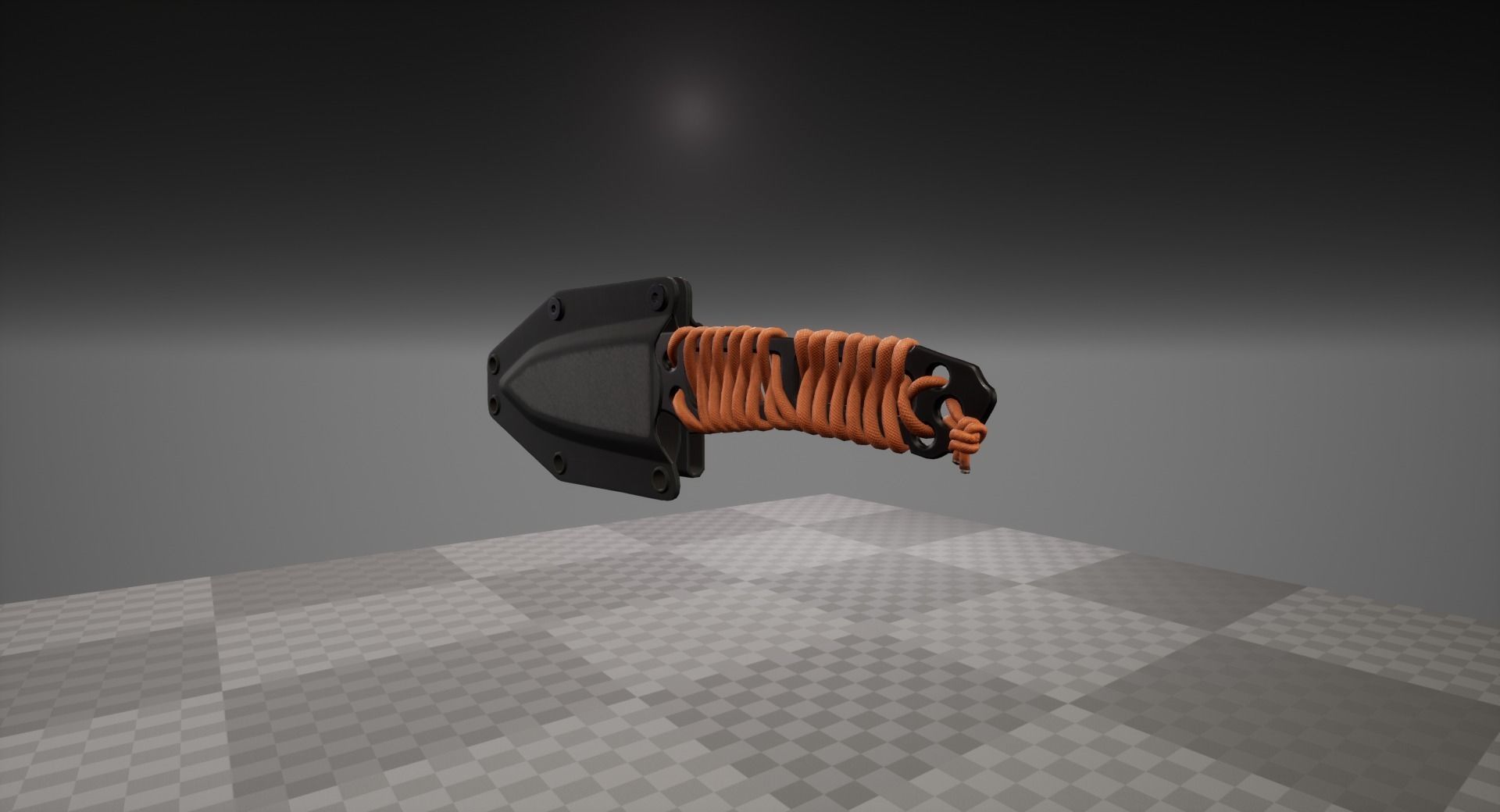 Paracord knife Low-poly 3D model_16