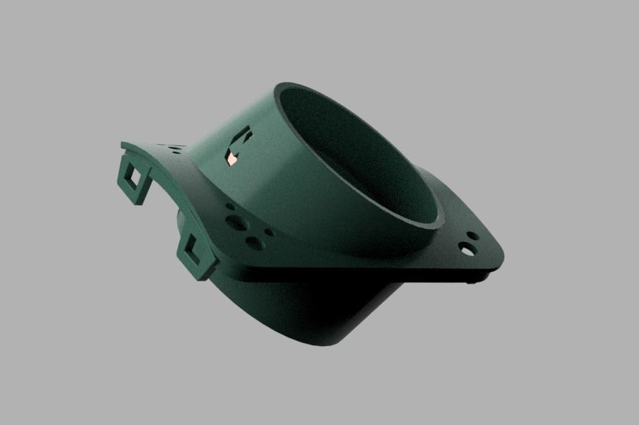 VW GOLF 5 60MM BOOST GAUAGE VENT HOUSING 3D print model_9