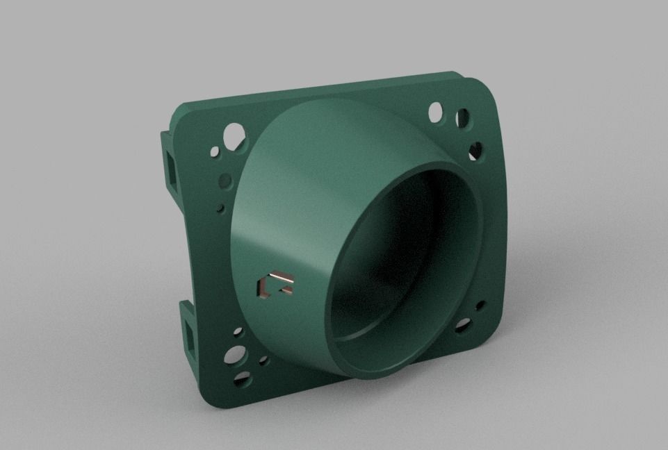 VW GOLF 5 60MM BOOST GAUAGE VENT HOUSING 3D print model_5
