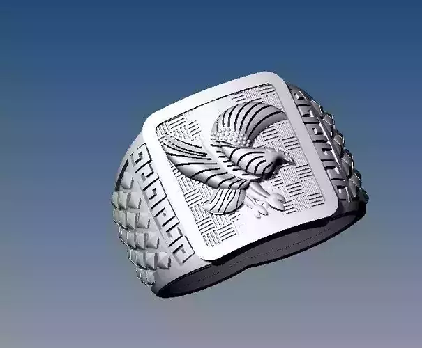 Gold American Eagle Ring for Men