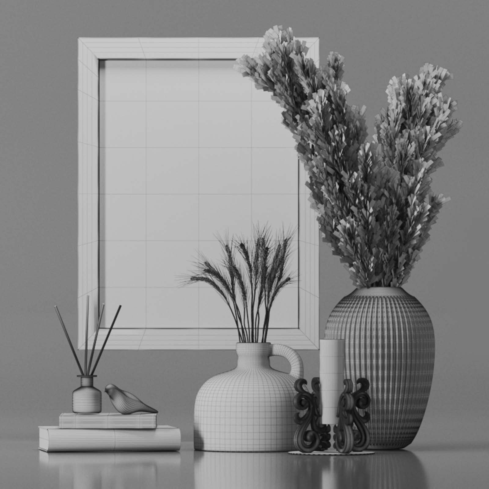 Decorative set 02 3D model_3