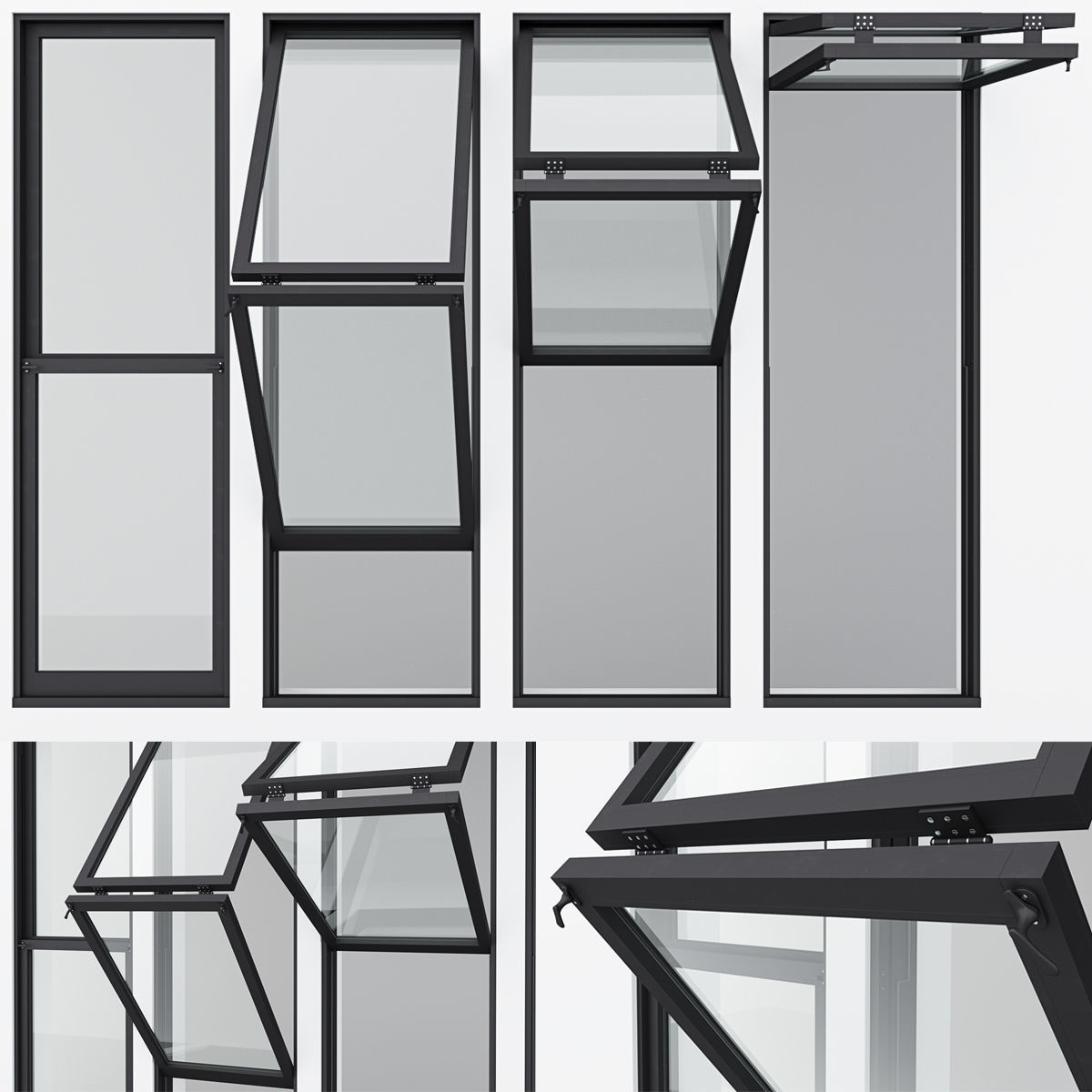 Collection Aluminium window x4 _10