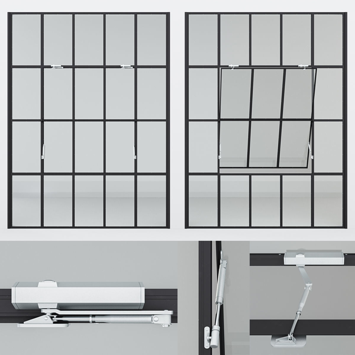 Collection Aluminium window x4 _2