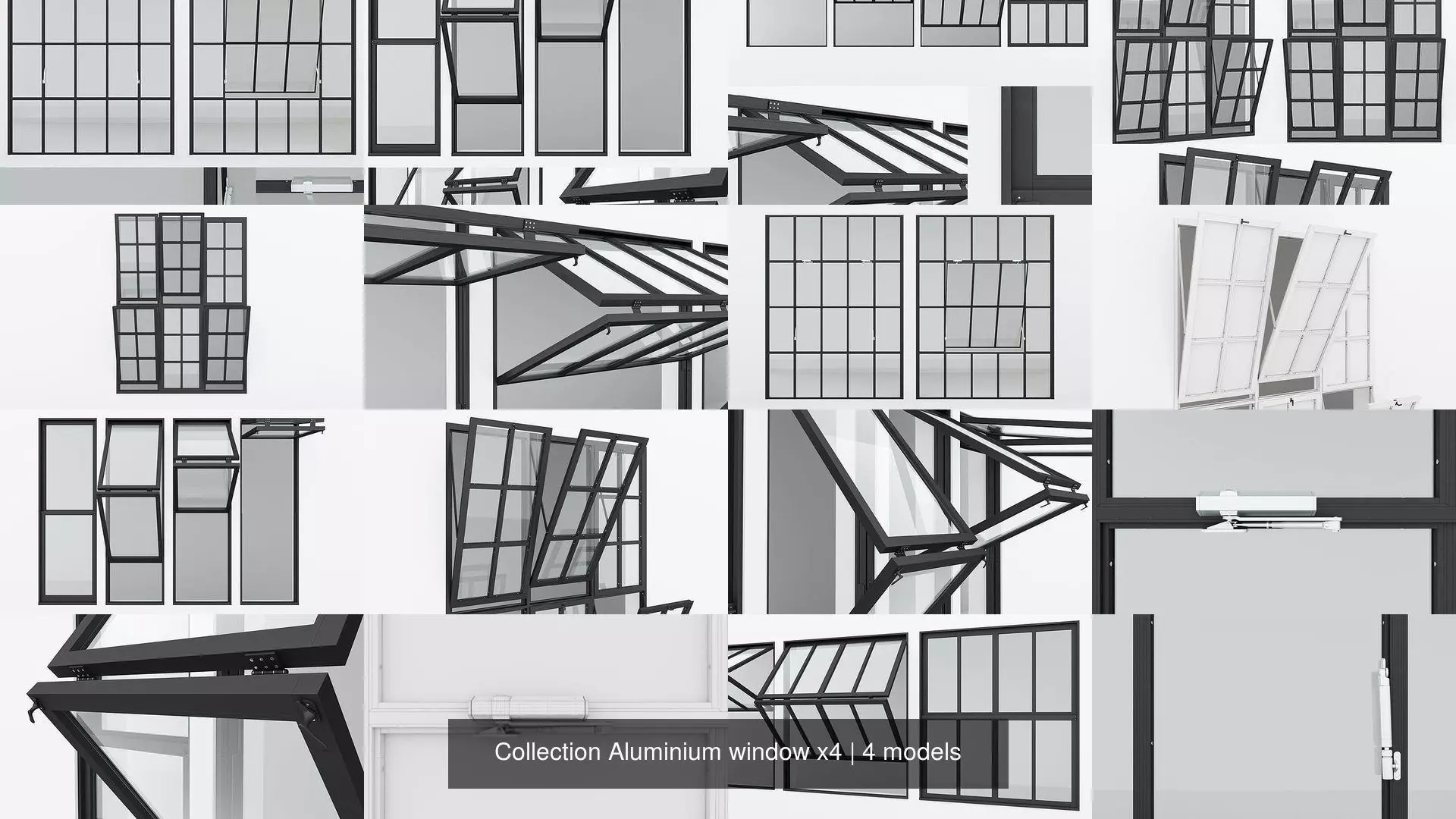 Collection Aluminium window x4 _1