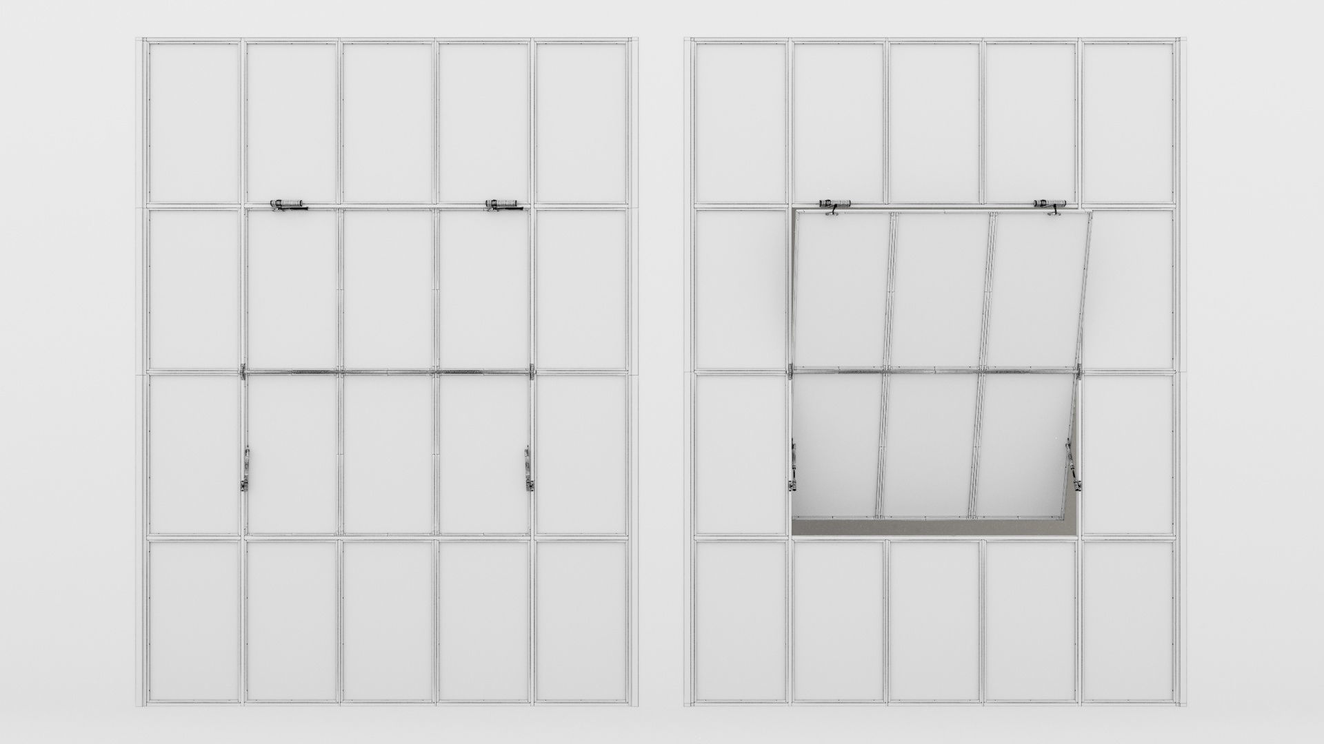 Collection Aluminium window x4 _8