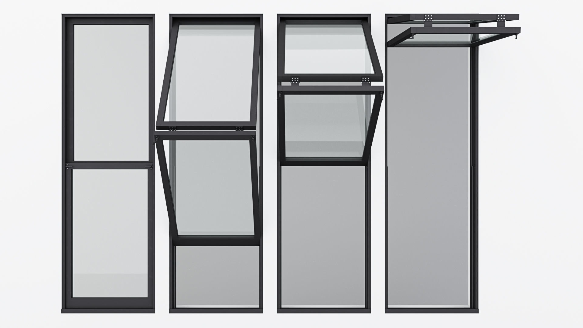 Collection Aluminium window x4 _12