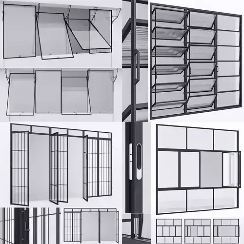 Collection Aluminium window x4 2 