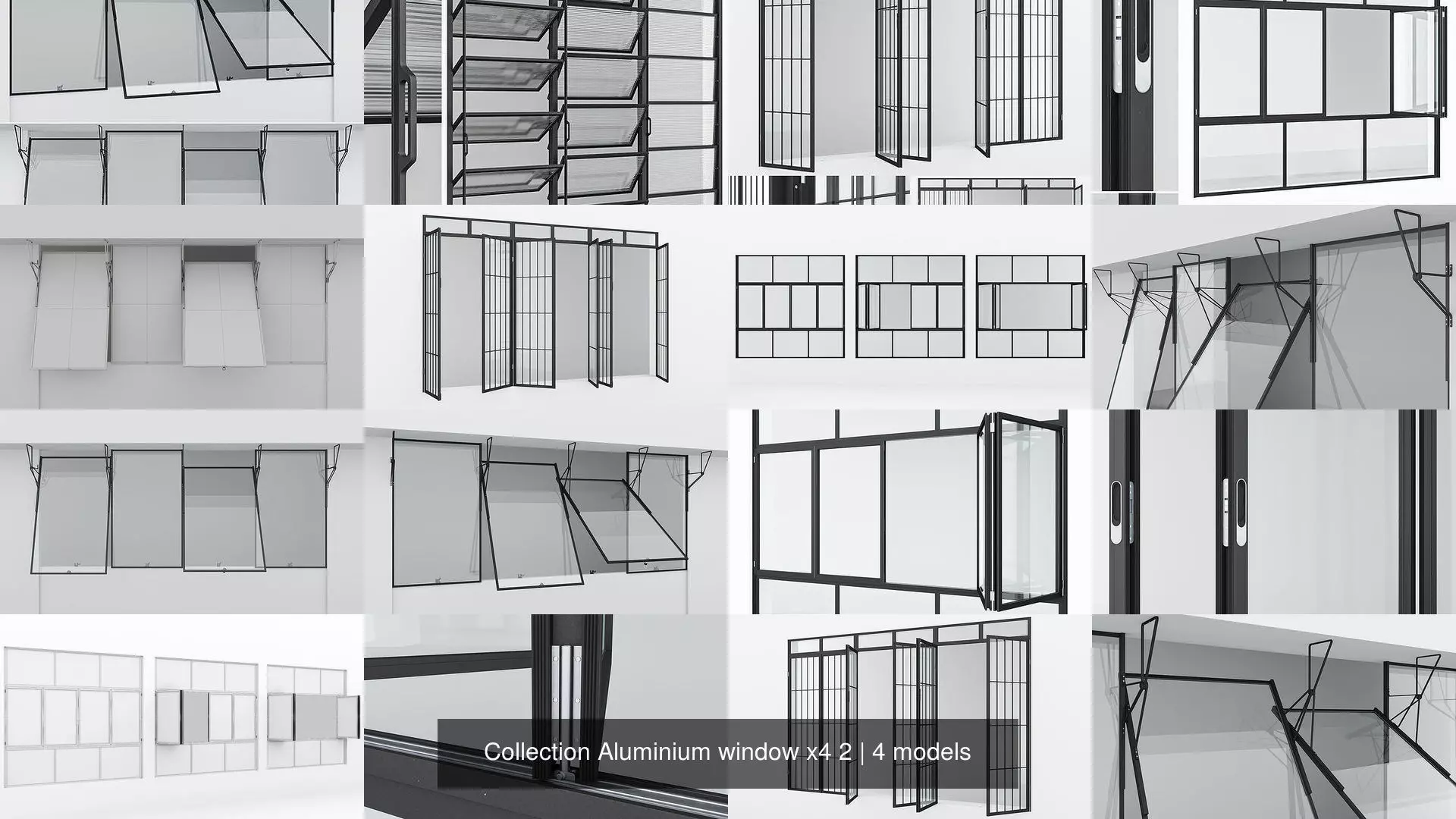 Collection Aluminium window x4 2 _1