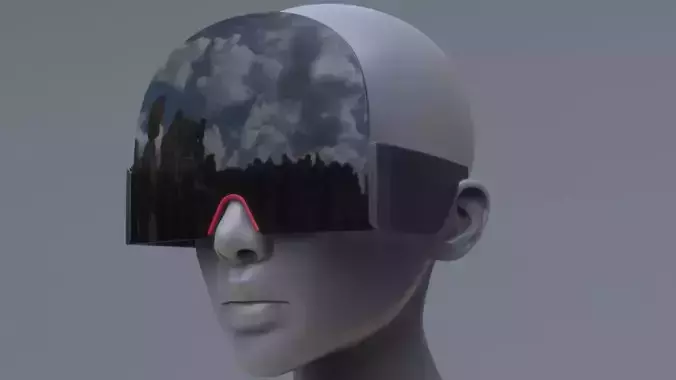 KENZO style fashion sci fi glasses  3D model