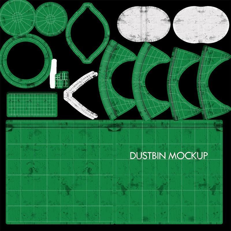 Dustbin 2 trash can 3D model_26