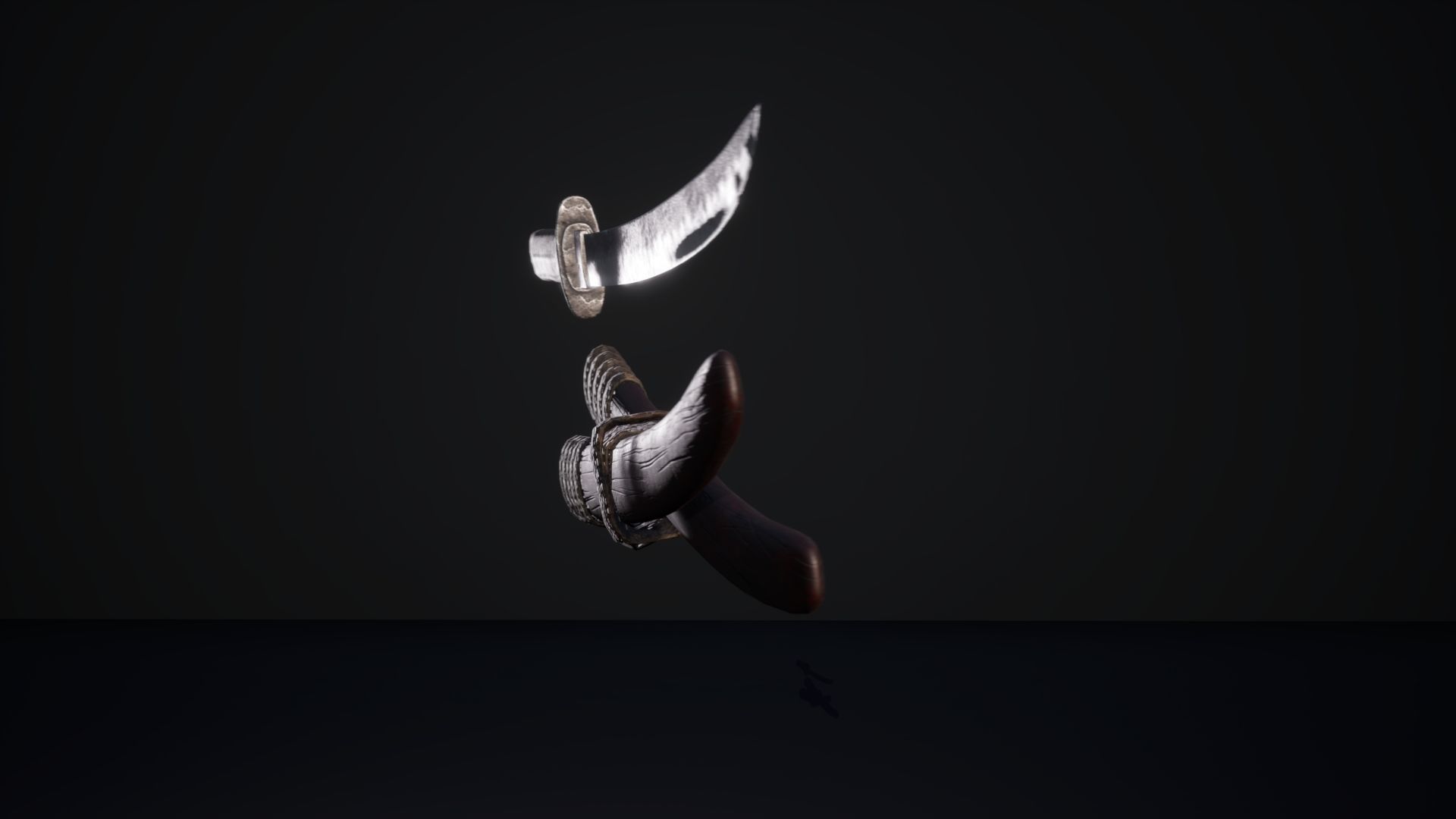 Shinobi assassin girl Low-poly 3D model_11