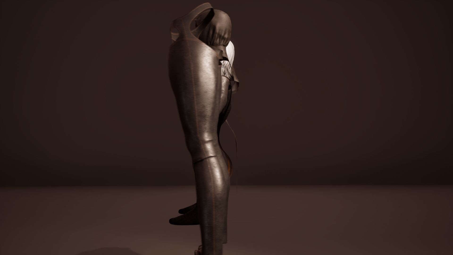 Shinobi assassin girl Low-poly 3D model_7