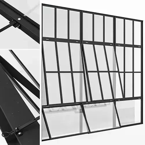 Aluminium window 17 3D model