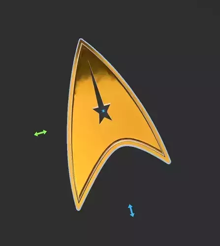 Star Trek  Strange new worlds Badge 3D print model